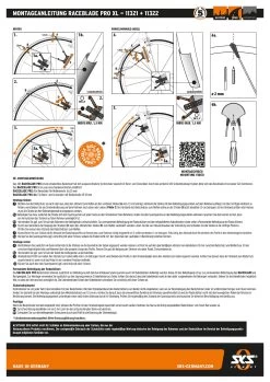 Kit De Garde-boue Raceblade Pro XL Noir -Vélo Soldes AB bedienungsanleitung RACEBLADE PRO XL