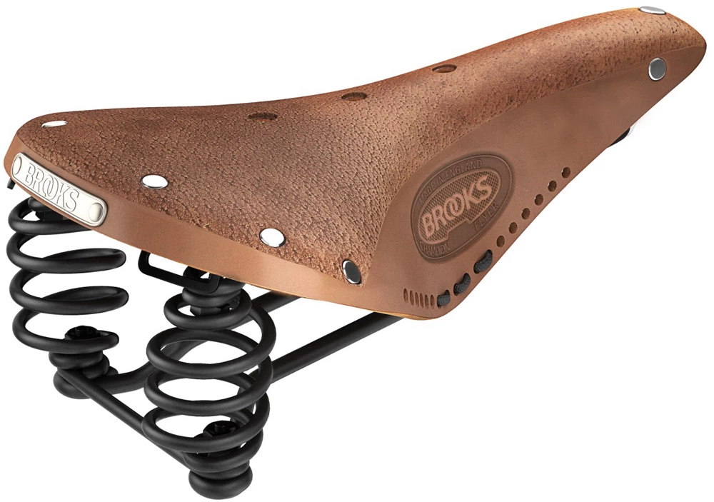 Vélo Soldes -Vélo Soldes B396HPLA07210BrooksFlyerSoftenedHerrenSattelDarkTan