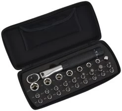 Clé Dynamométrique Comp 1/4" 2-24 Nm + Sélection D'embouts 25 Pièces