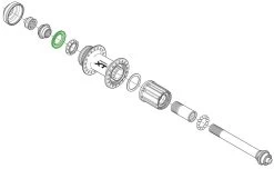 Shimano Bague D'étanchéité Pour Moyeu De Roue Arrière -Vélo Soldes Shimano Dichtring fur Hinterradnabe Y26D10000 b