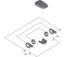 Shimano Écran STEPS SC-E6010 Avec Support -Vélo Soldes Shimano Steps Display SC E6010 mit Halter KSCE6010 c